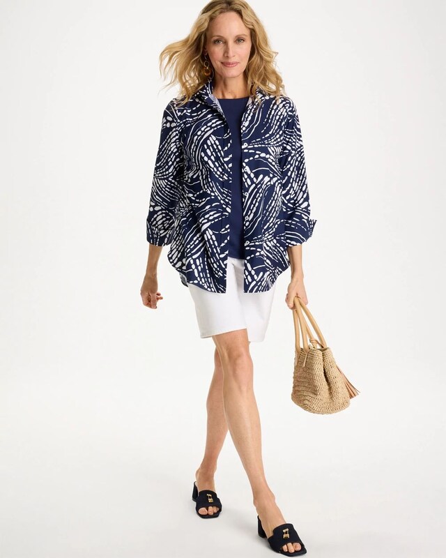 Printed No Iron Stretch Shirt - image 2